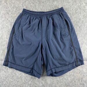 Lululemon Pace Breaker Shorts Men's Small Lined Blue 9" Inseam Run Gym Train